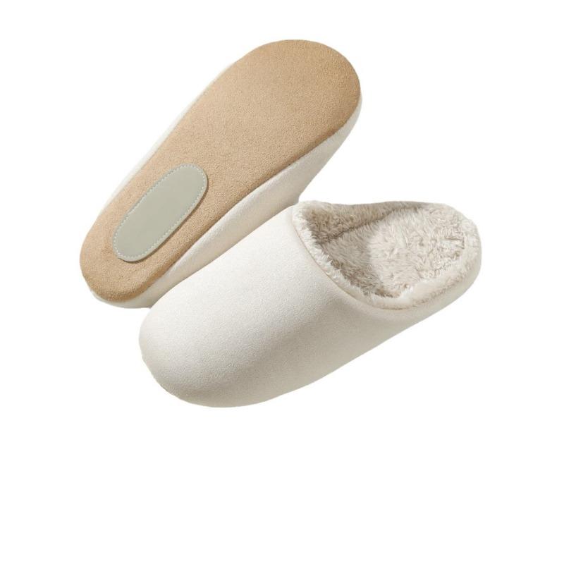 Herbst- und Winter-Doppelzwecktasche mit Baumwollpantoffeln Damen lautlos Zuhause Holzboden weicher Boden Hirschleder Samtboden warme Paarpantoffeln Herren