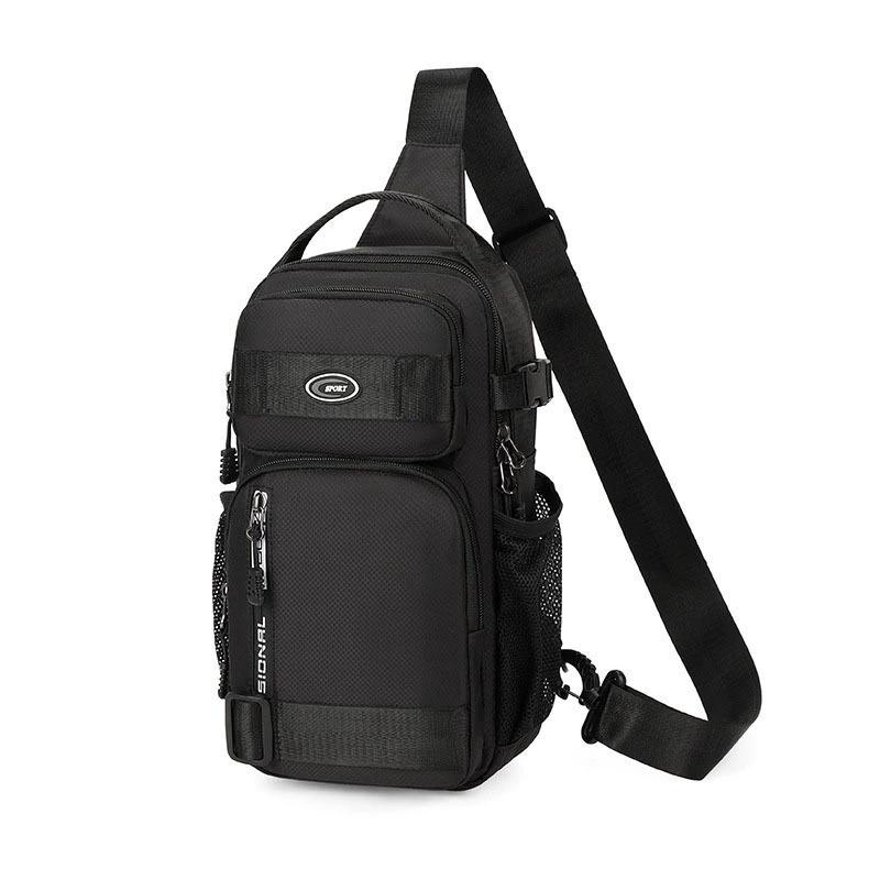 

Men s Letter Print Zipper Chest Bag, Durable Multi-functional Outdoor Sports Sling Bag, Fashion Crossbody Fanny Pack Casual Daypack чёрный