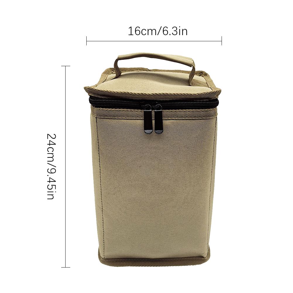 Butane Fuel Canister Anti-Collision Cover 600D Oxford Cloth Camping Lantern Gas Tank Bag with Handle for Outdoor Camping Cooking