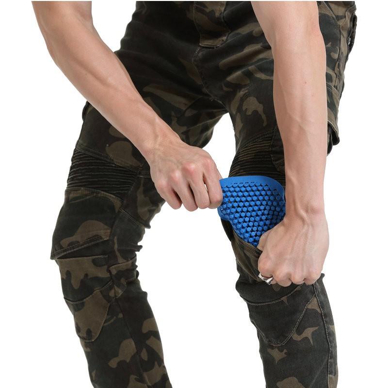 Mens Camo Motorcycle Riding Pants Kevlar Reinforced Anti-tear Motocross Work