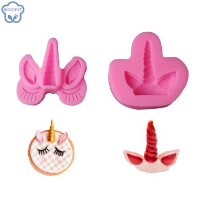 1pc Unicorn Eyes And Ears Silicone Mold Chocolate Mousse Sugar Baking Mold Plaster Mold  Baking Accessories  Cake Mold Tools
