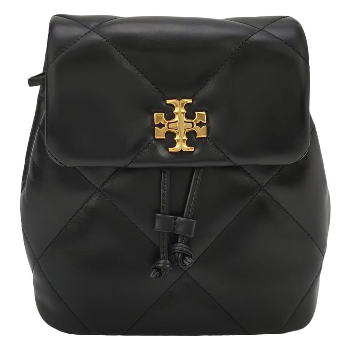 

Tory Burch Kira Classic Logo Leather Mini Backpack Women Backpacks Black 170485-001 Basic Set (Bag+Dust Bag)