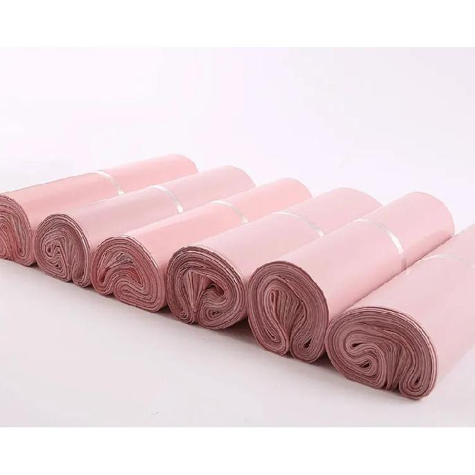 New Light Pink PE Plastic Self-seal Mailbag Poly Envelope Waterproof Postal Courier Bag Waterproof Packaging Postal Bags