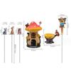 6pcs Resin Fairy Garden Statue Cute Miniatures Figurine Sculpture Crafts Mushroom House Set  Balcony