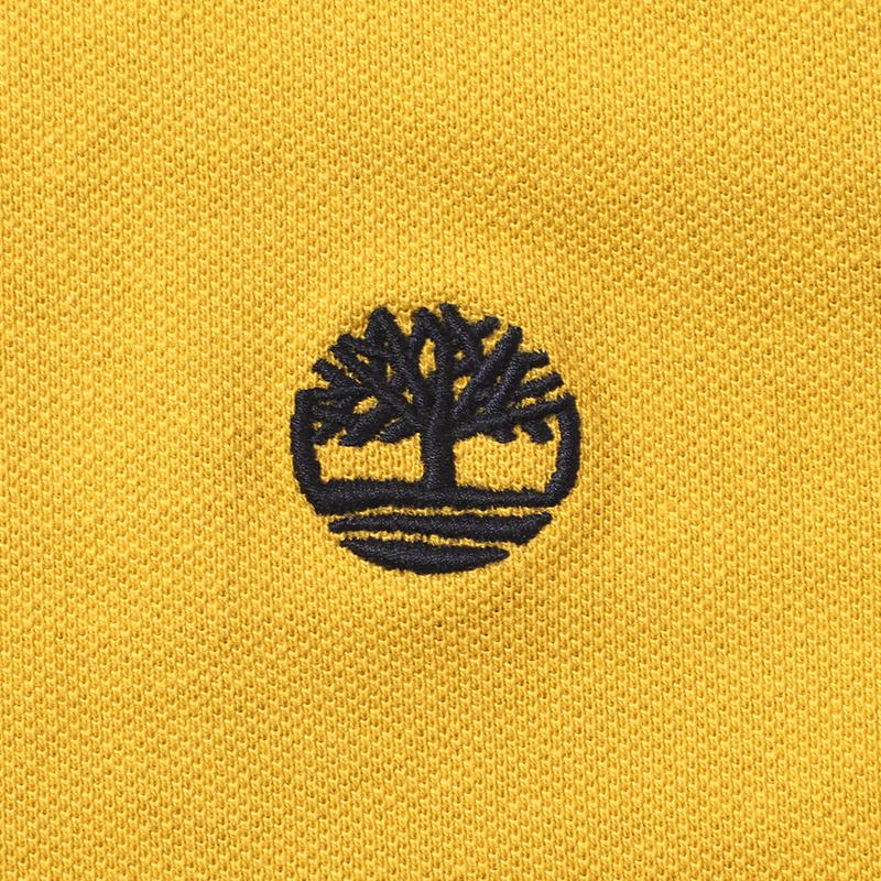 Timberland Tree Embroidered Logo Casual Short Sleeve Polo Shirt Men Polo Shirts Yellow A2EH3-311
