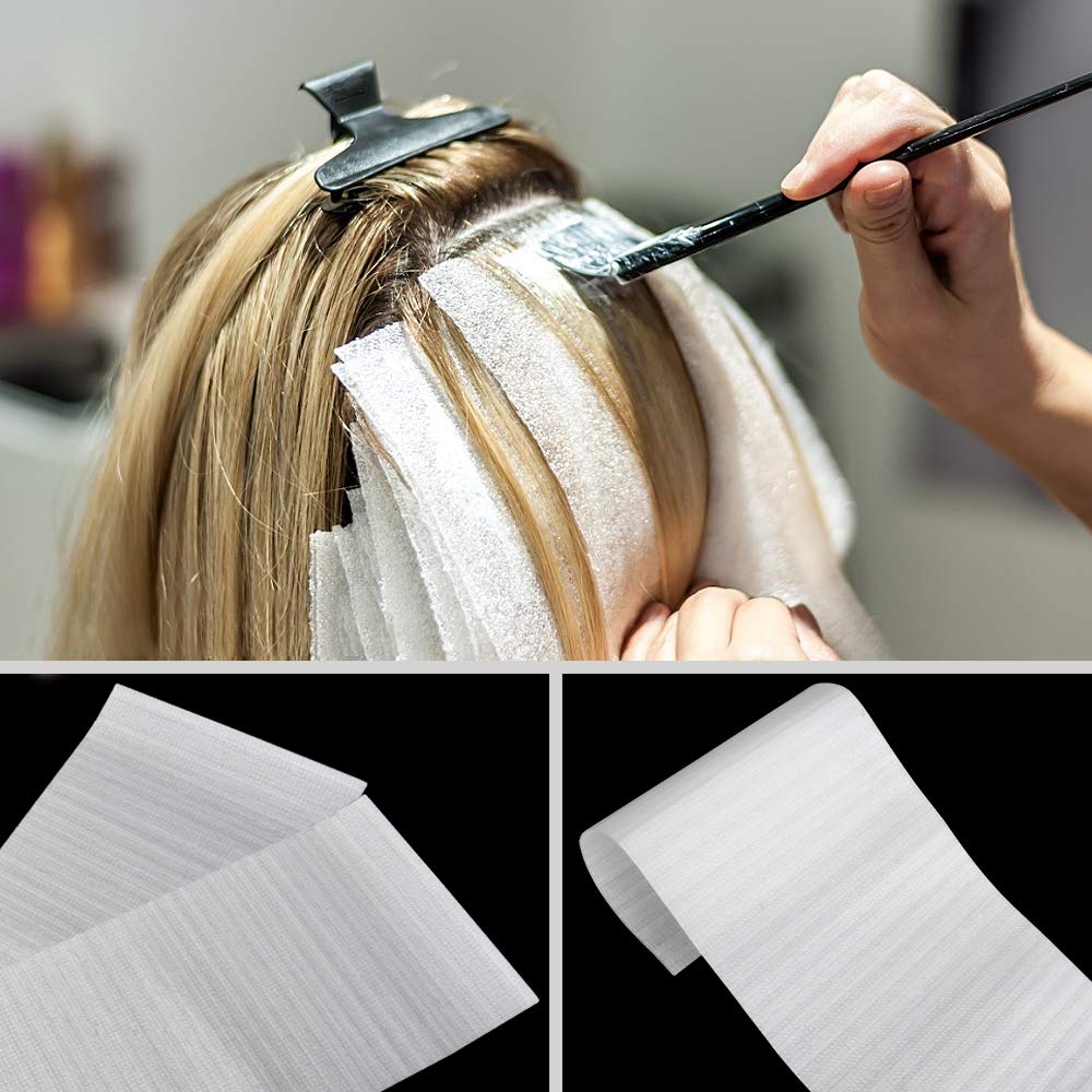 50/100 Stück Wiederverwendbare Schaumstoff-Haarwickel, Haarfärbepapier, Professionelle Haarcolorierungs- und Strähnenstreifen für Salon, Friseur, Haarstylisten