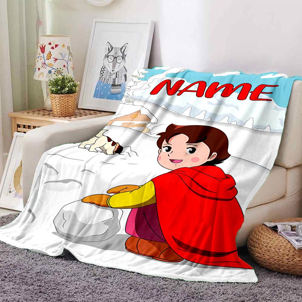 Customiz Name Personality Heidi Blanket Soft &Warm Sofa Office Bed Travel Lunch Break Blanket, Gift Suitable All Seasons