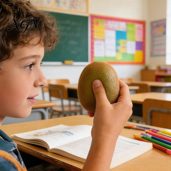 Realistic Fruit Toy Simulated Kiwifruit Squeeze Slow Rising Stress Relief Sensory Mini Ball Anti-Anxiety Shape Office Desk Relaxation