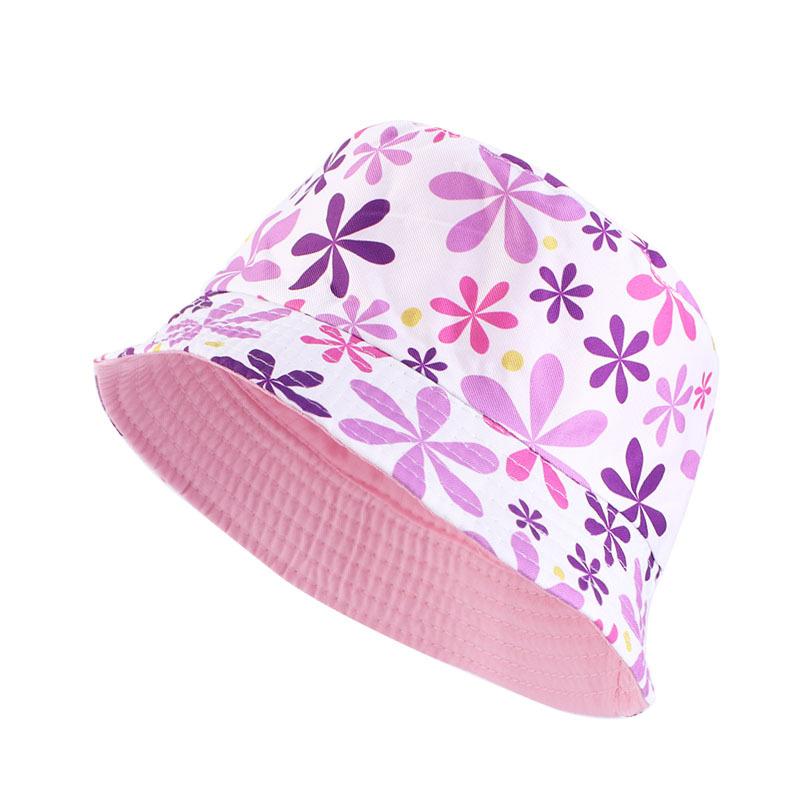Children's Printed Cartoon Pot Hat, Baby Breathable Sun Hat, Beach Hat, Double-sided Can Wear JDKPM-05