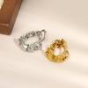 INSSGG Elegant European Chain Plate Open Ring - Luxury Niche Accessory