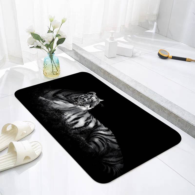Cool Tiger Floor Mats Home Laundry Rug Carpet For Living Room Decor Lounge Area Anti-slip Foot Mat Entrance Doormat