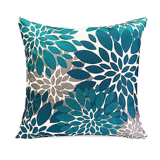 

Цветочная наволочка на декоративную подушку Современная геометрическая цветочная наволочка на подушку Застежка-молния Стирка разрешена Квадратная наволочка для декора дивана кушетки кровати 40x40cm