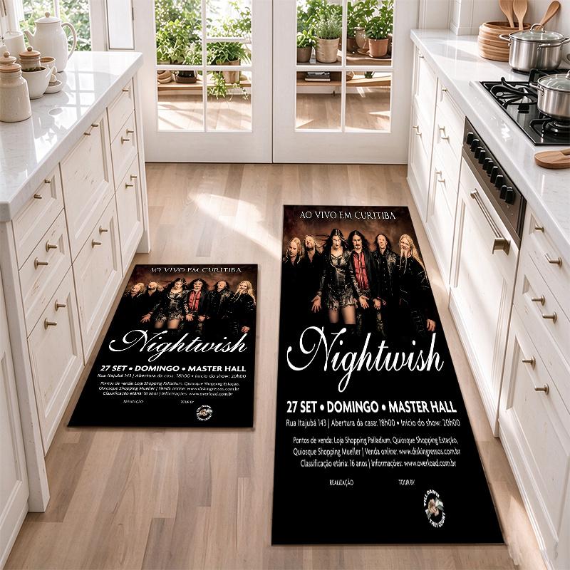 Nightwish A Flannel Kitchen Floor Mat – Non-Slip, Absorbent and Easy to Clean Suitable for Kitchens, Entryways Bedroomsand Bathrooms