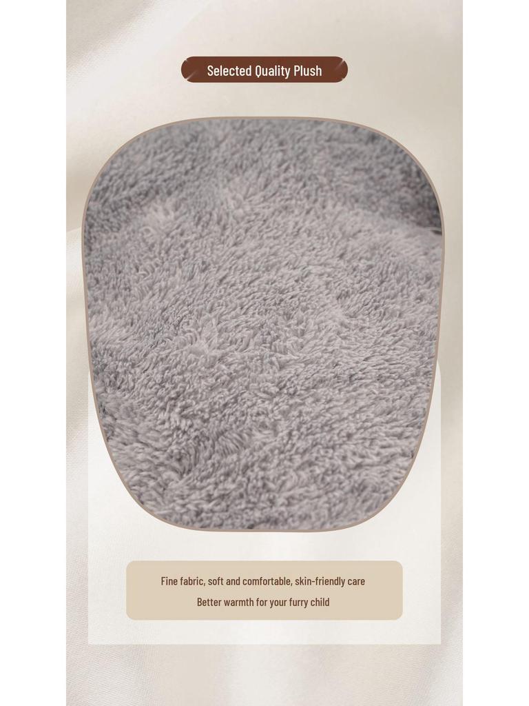 Cozy Pet Nest: Square Plush Dog & Cat Bed with Thick Warm Padding