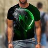 Camiseta de Verano para Hombre3DImpresión de Letras de Calavera Moda Manga Corta Ropa de Hombre Cuello O Ocio Poliéster Camiseta Ropa de Calle