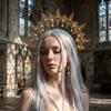 Baroque Halo Crown Gold Plated Baroque Tiara Headband Halloween Costume  Artistic Photoshoot