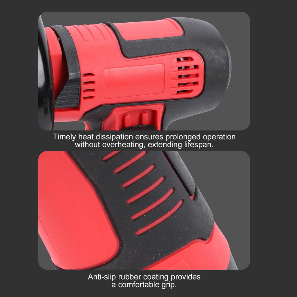 Cordless Brush Angle Grinder Kit 19500rpm Mini Electric Angle Grinding Tool with 2pcs 3900mAh Batteries and 10pcs