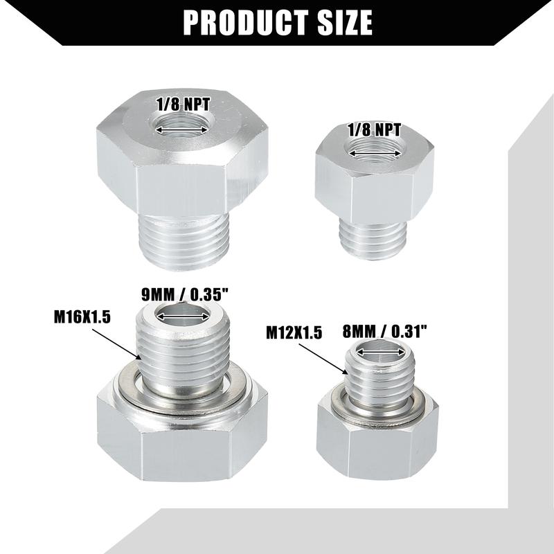 UXCELL Oil Pressure Coolant Adapter Fitting Sensor Adapter Set for LS Series Engine