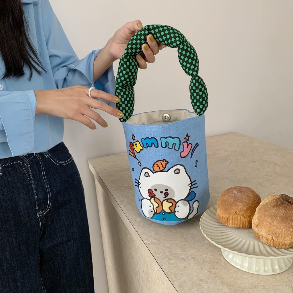 Cute Cartoon Tote Bag For Girls Featuring Snowman Design Ideal For Daily Use