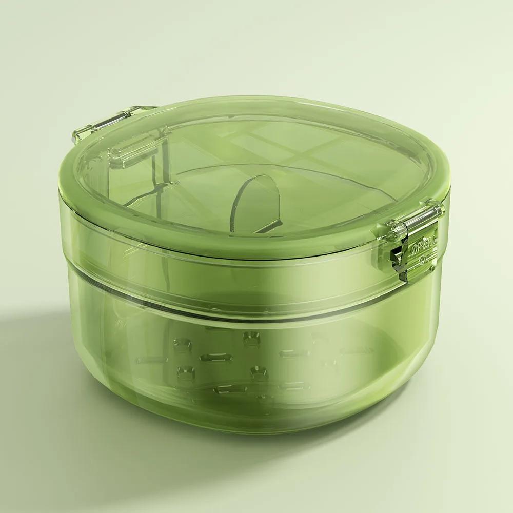 1pcs Braces Storage Box Portable Mini Denture Box Dental Aligner Storage Box Orthodontic Retainer Multilayer Cleaning Case