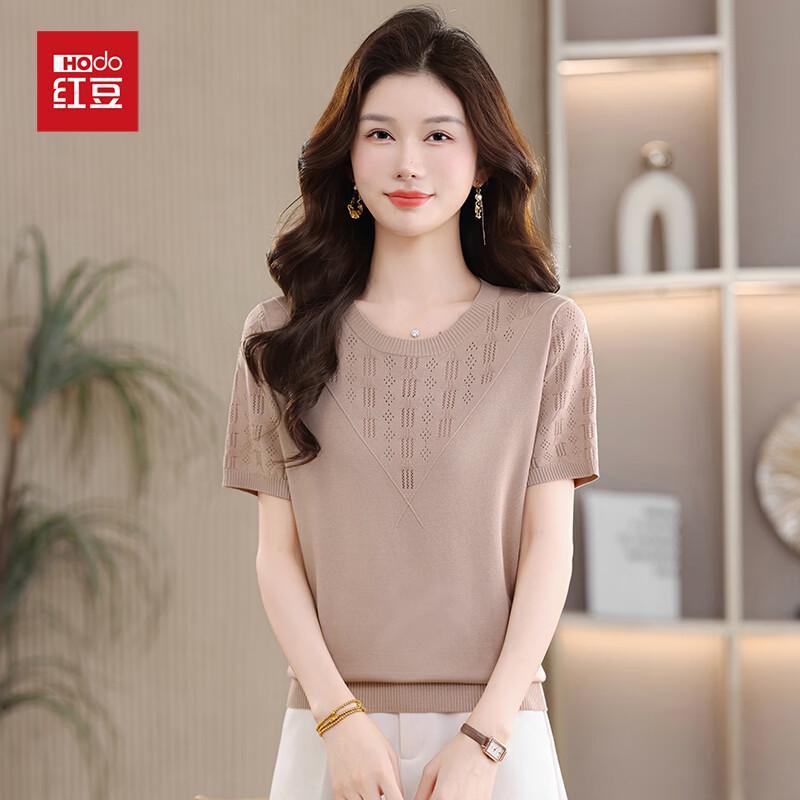 Women s Ice Silk Round Neck Short Sleeve T-shirt 115