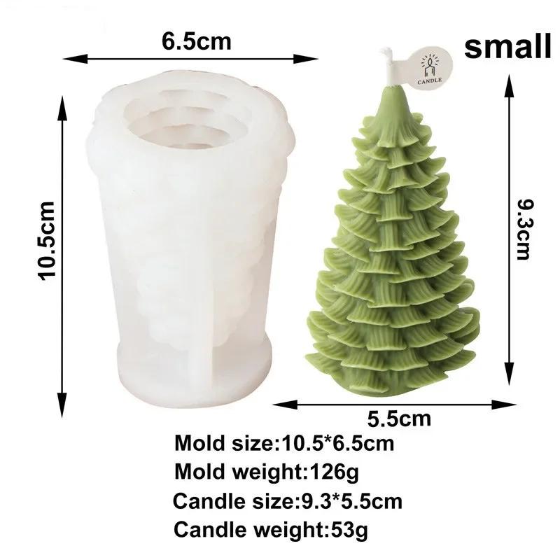 Christmas Tree Pine Aromatherapy Candle Gypsum Mold Christmas Series Candles Silicone Mold Table Decoration Silicone Mould