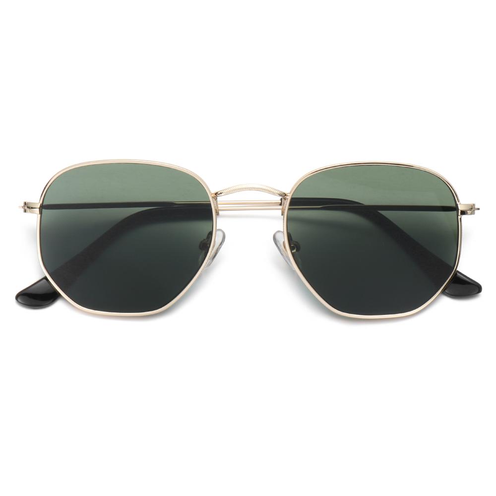 New Metal Small Square Sunglasses For Men Women Polygon Mirrored Lens Sun Glasses Driving Eyewear Fashion Uv400 Glasses