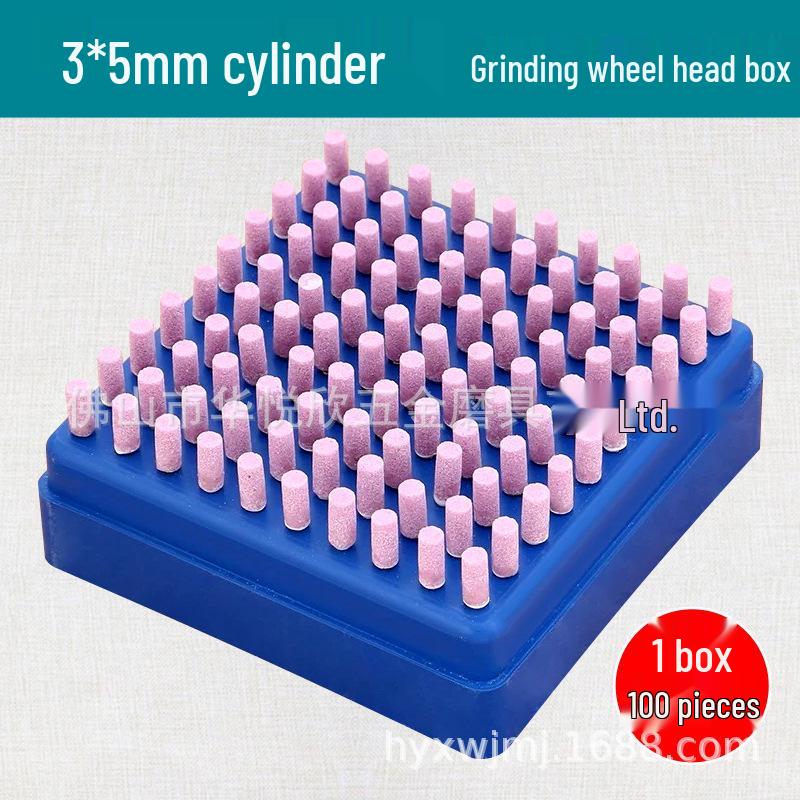 FY Red Corundum Grinding Head 3mm for Metal Mold with Chrome Steel & Ceramic Wheel.