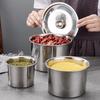 Stainless Steel Basin with Lid Metal Bowl Sauce Serving Dish Metal Bowl with Cover Metal Bowl with Cover Containers with Lids