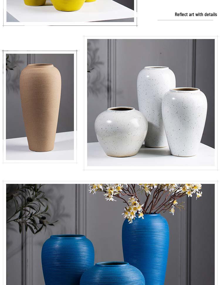 Nordic Ceramic Hydroponic Vase for Home Decor - Living Room Flower Arrangement and Dining Table Ornament