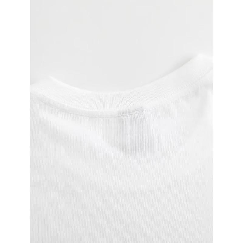 European Size Plus Size Women'S T-Shirt | Casual Short Sleeved Round Neck Top with Unique 2D Flat Print,Comfortable Fit for All Seasons