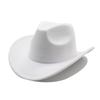 Western Cowboy Hat Black Wool Felt Fedora For Men And Women Sun Protection