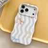Small fresh bow wave protective case iPhone15/16ProMax film 2-in-1 anti-drop mobile phone case