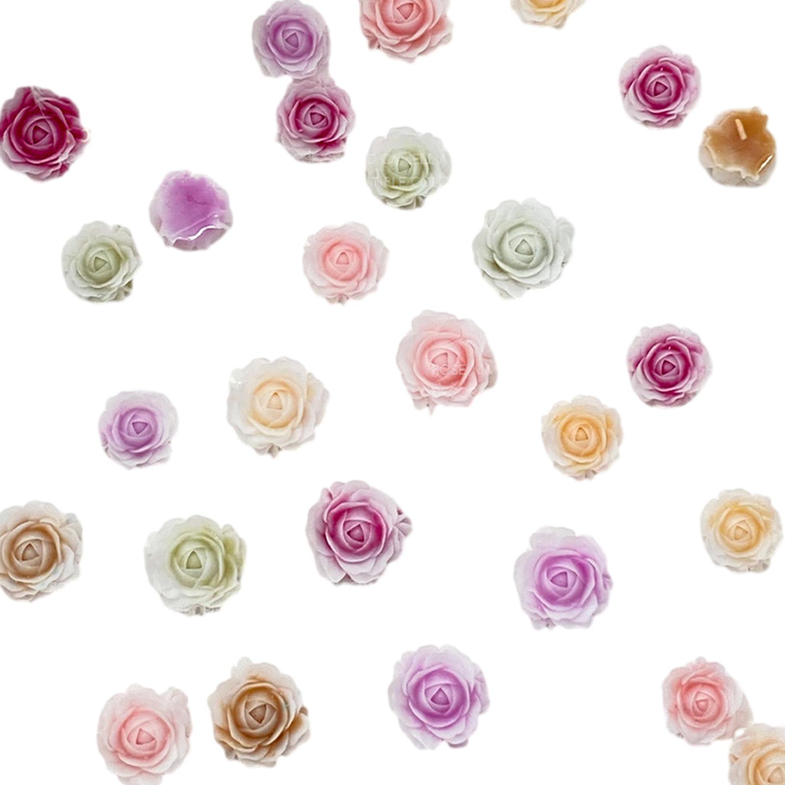 

50 шт. смоляных розовых украшений для ногтей, 3D-подвески для ногтей, изысканный дизайн для маникюра своими руками 7