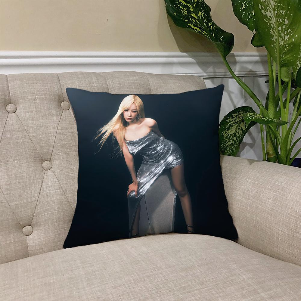 Singer G-GISELLE Kpop cushion cover Square Sofa Cushion Cover Casual Skin-Friendly Comfortable Pillow Cover