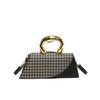 Autumn Leopard Print Bag Women's 2025 New Korean Version of Fashion Plaid Texture Foreign Style Versatile Portable Messenger Small Square Bag