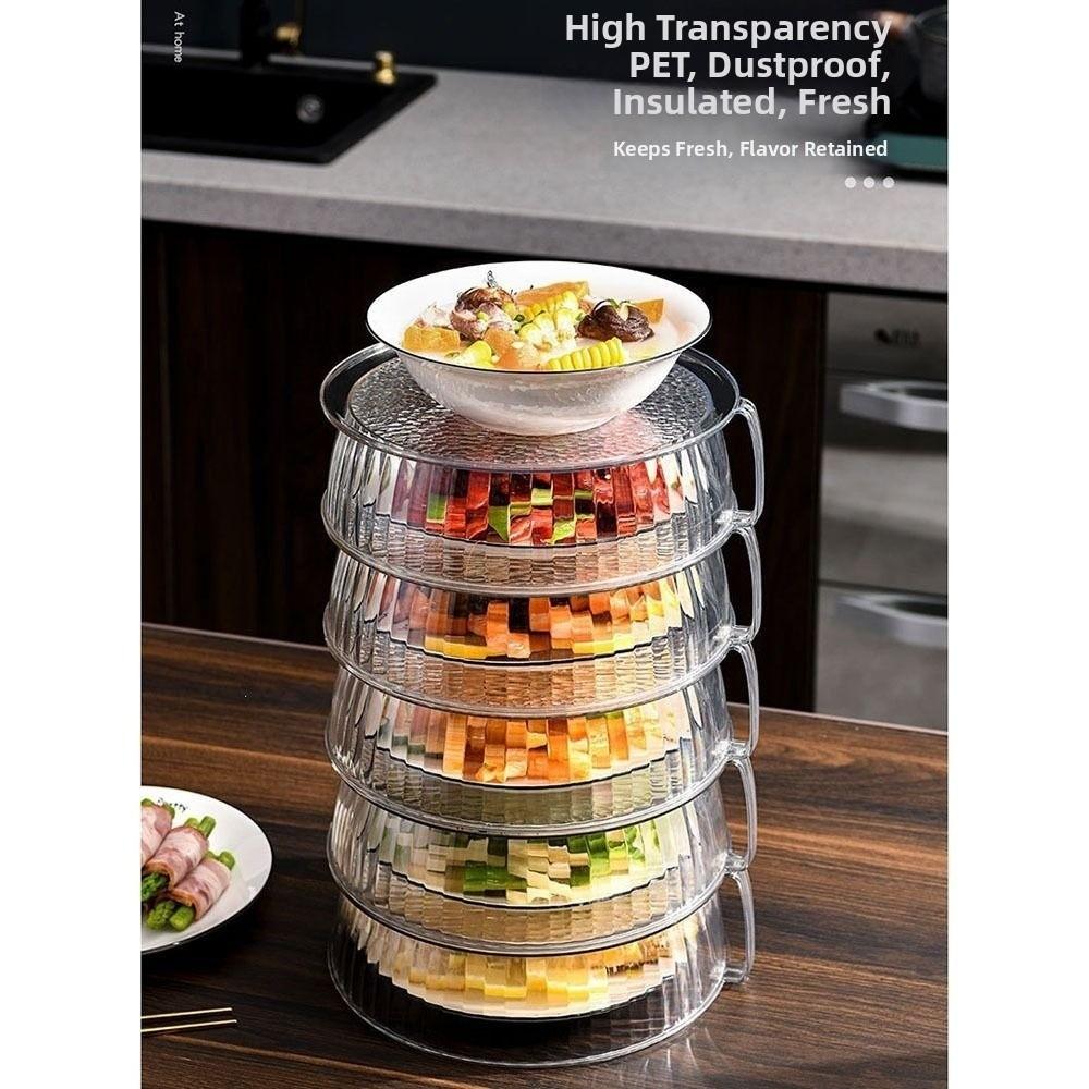 Multifunctional Plastic Food Cover Insulation Dish Cover Microwave Splatter Cover Household