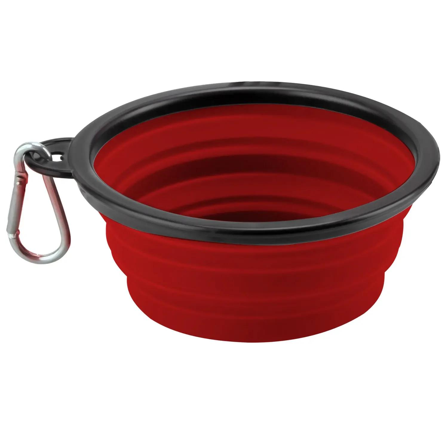 

1PC Collapsible Portable Water Bowl for Dogs, 350ML/1000ML, Dish for Traveling Camping Walking 650ML красный