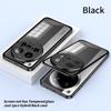 Elastic Snap Magnetic Metal Bumper Frame Case For Xiaomi 15 Ultra 5G 6.73" Clear Frosted PC Lens Protection Back Cover