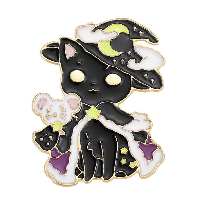

Enamel Cat Whimsical Pin Charming Black And White Design For Enthusiasts Fashion XZ6789