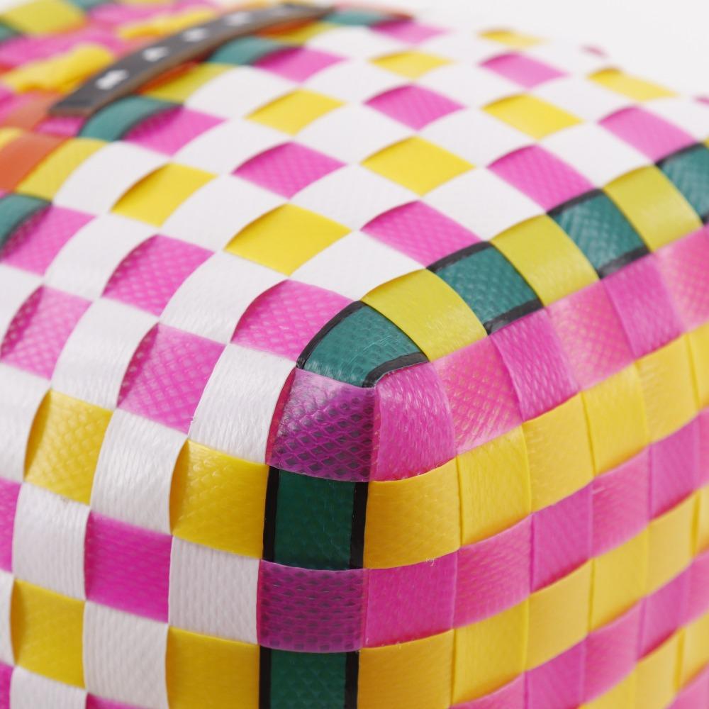 MARNI Pod Woven Bucket Handbag M00332 M00IW One handle Orange / multicolor polypropylene Women Used