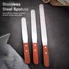Cake Butter Spatula 6-Inch 8-Inch 10-Inch Wooden Handle Stainless Steel For Smoothing Unmolding And Baking Tools