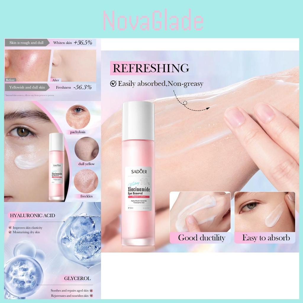Sadoer Niacinamid Hautaufhellende Reparatur-Lotion für strahlende Haut und Fleckenbehandlung