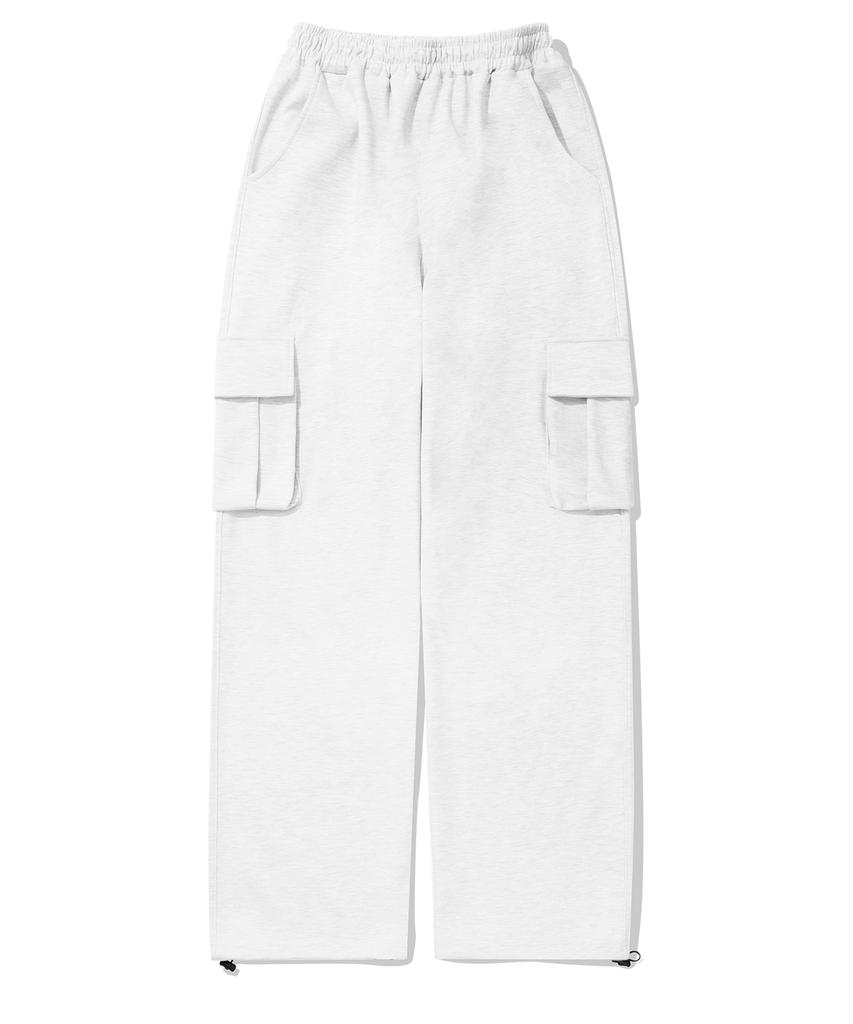 GAINSBORO Utility Cargo String Pants_White Melange