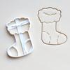 Christmas Cookie Cutter Xmas Snowflakes Santa Claus Fondant Biscuit Embossing Mold DIY Plastic Pastry Baking Mould Kitchen Tools