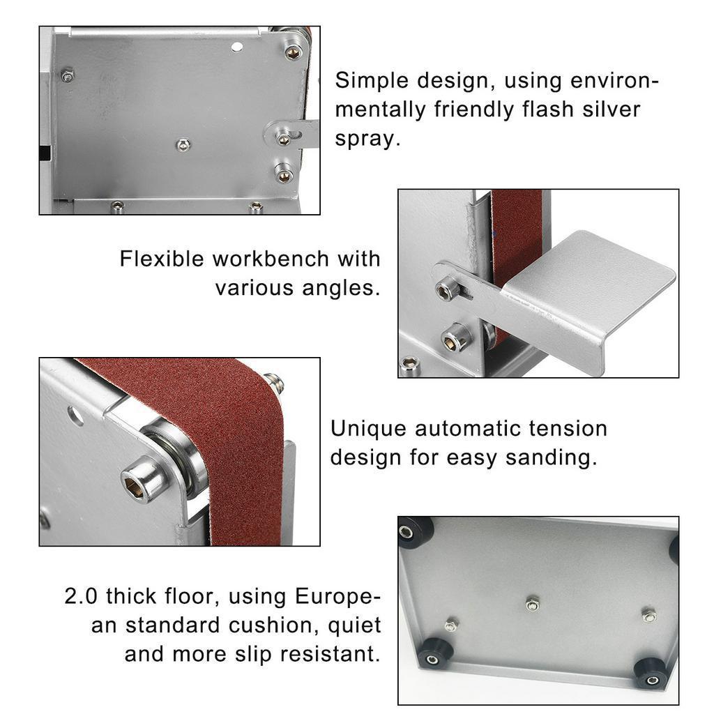Adjustable Speed Electric Iron Angle Grinder Sanding Belt Adapter For 795 Sanding Machine Grinding Polishing Machine 110-240V 350W