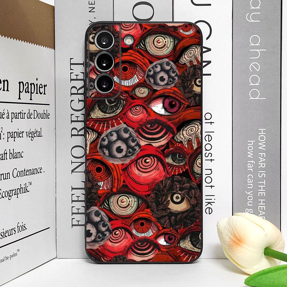 Horror Eyes Phone Case for Samsung Galaxy S25 Ultra S23 FE S22 Plus S21 S24 FE Soft Art Covers for Samsung S24 PLUS Fundas Shell