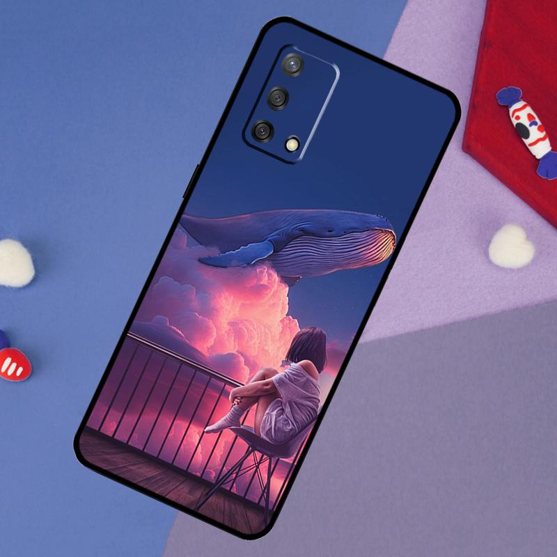 Flying Whale Magical Case For Oppo A5 Pro A6 A57 A17 A78 A54 A74 A94 A76 A16 A96 A18 A40 A60 A80 A38 A58 A98 A15
