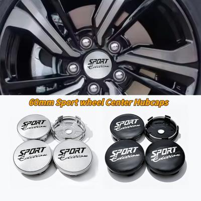4ks Sportovní edice Logo Znak Středové krytky kol auta Vnější průměr 60MM 56MM Kryty středů kol Kryt proti prachu Krytky kol Náhradní autodíly