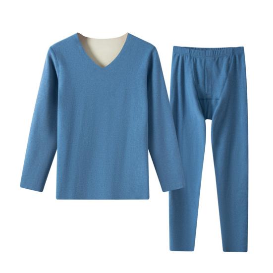 Men's Thermal Underwear Set Long Johns Fleece Lined Base Layer Set Cold Weather Top And Bottom for Winter